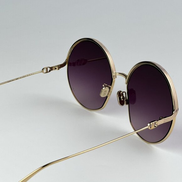 Dior EVERDIOR R1U B0D1 BRAND NEW Sunglasses Gold Gradient Bordeaux Unisex Metal - Picture 9 of 13